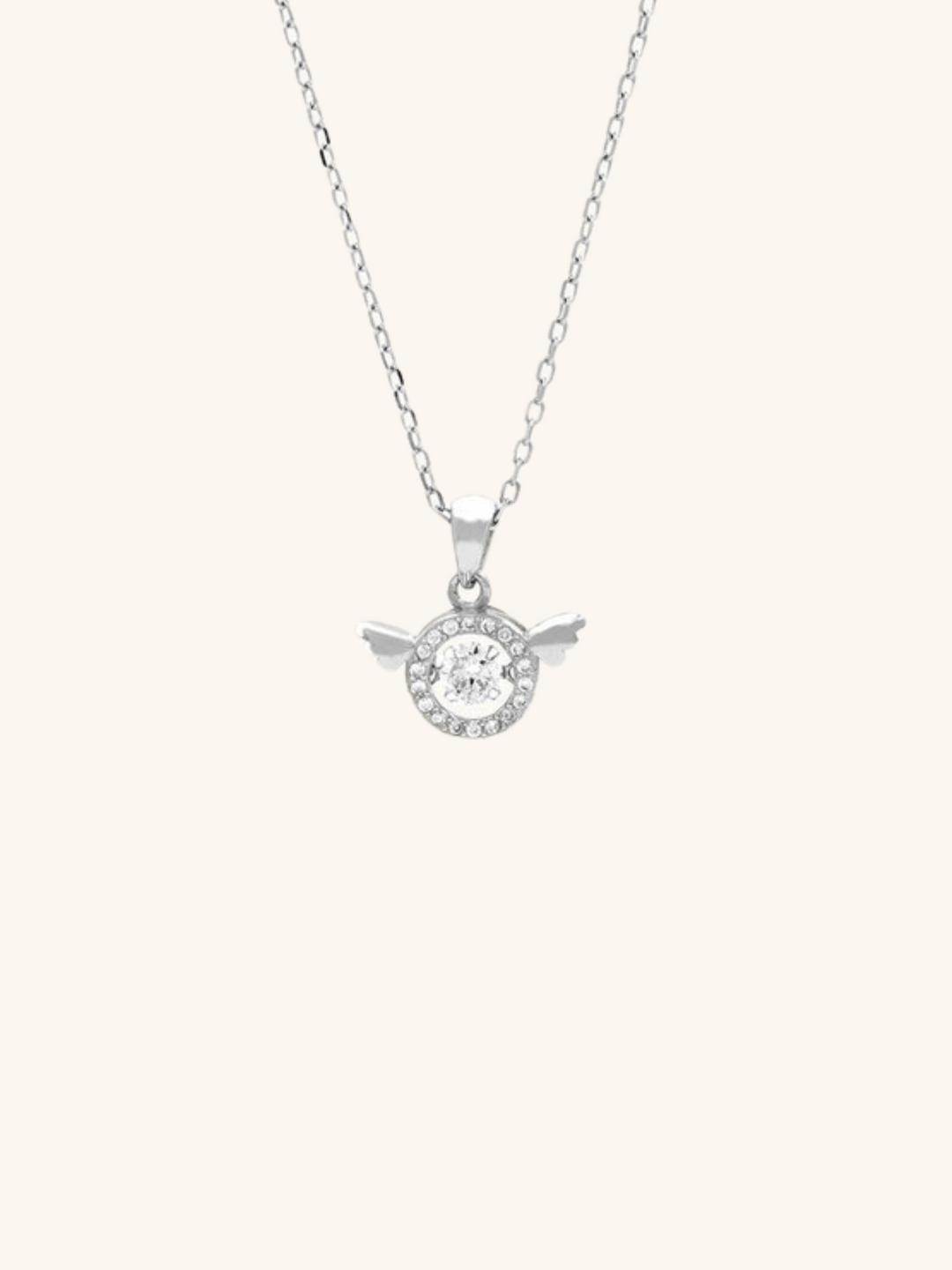 SERAPHINA Dancing Diamond Angel Wings Sterling Silver Necklace - Minimalist Lab