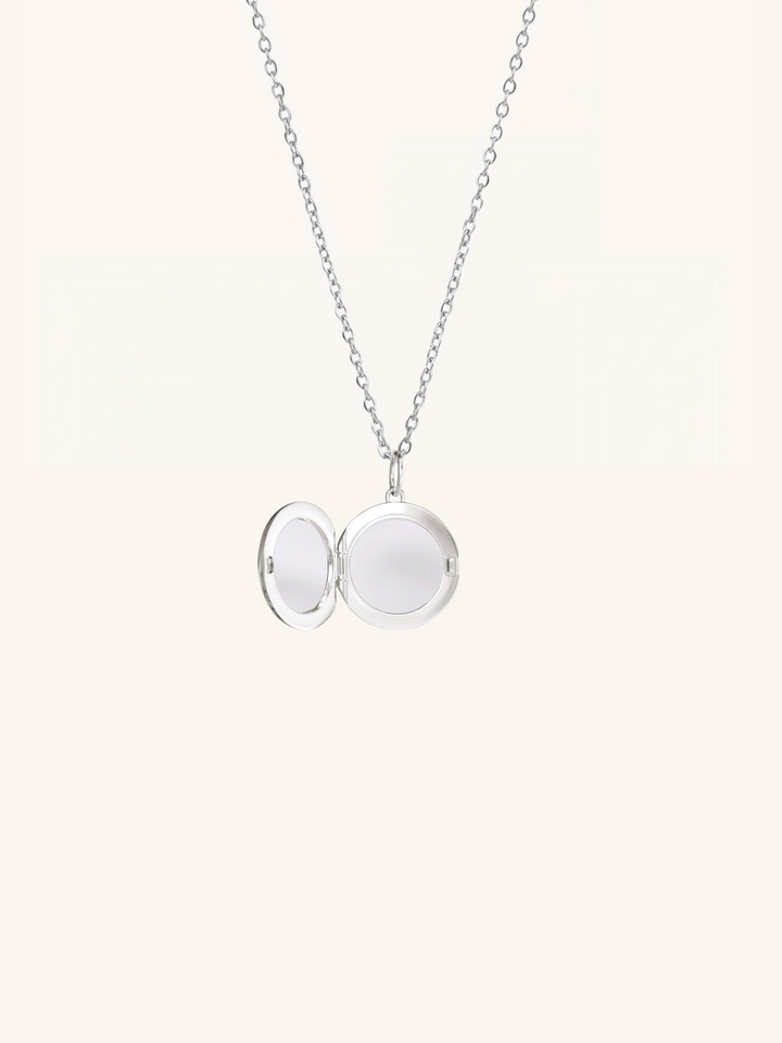 Round Engravable Locket Necklace