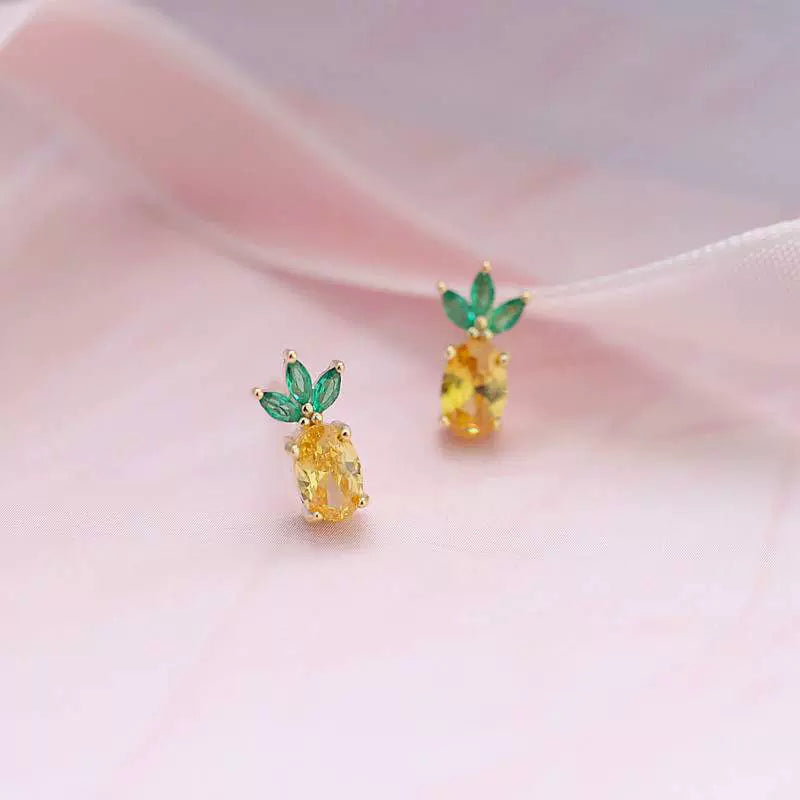 PINEAPPLE Sterling Silver Ear Studs - Minimalist Lab