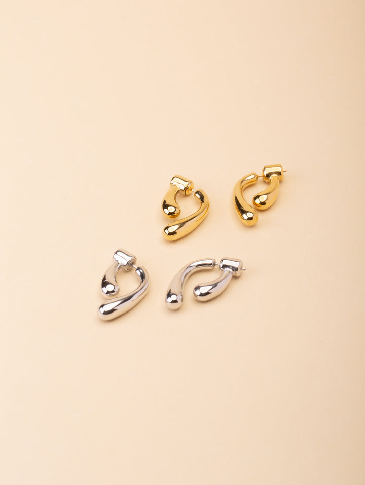 Flow Droplet Stud Earrings - Minimalist Lab