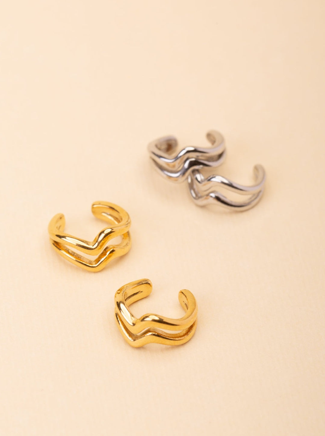 Edgy Wavy Ear Cuffs