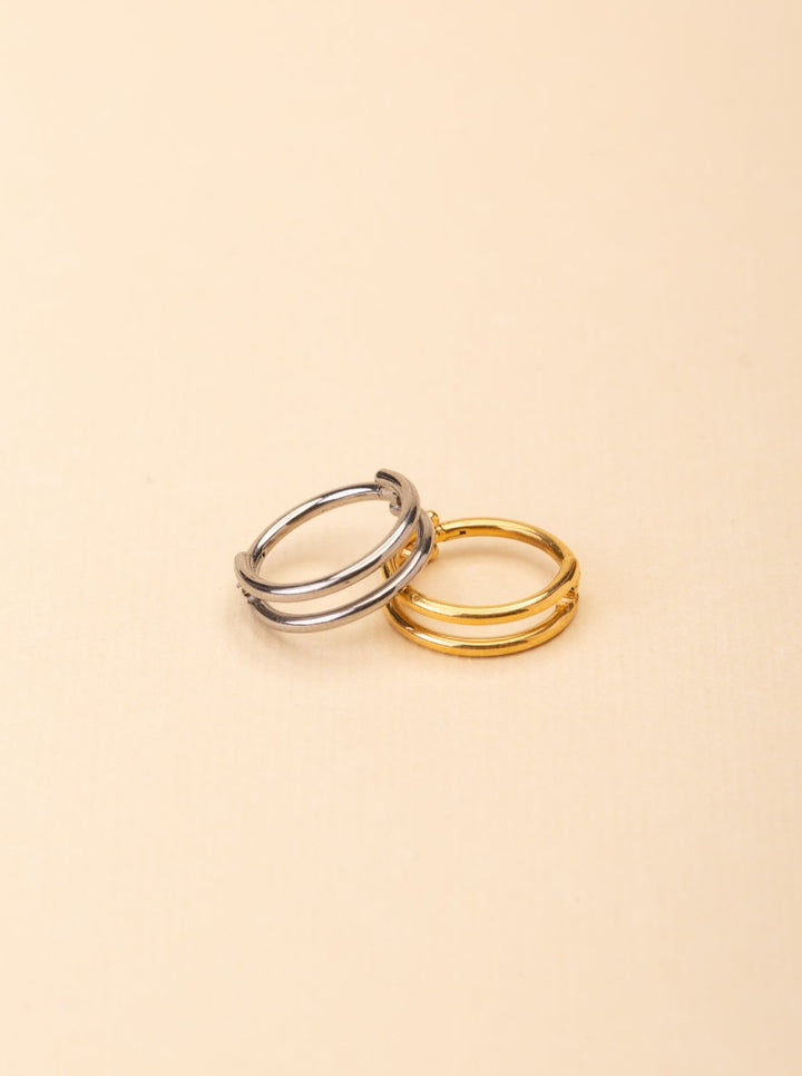 Duality Two-Lined Nose Ring