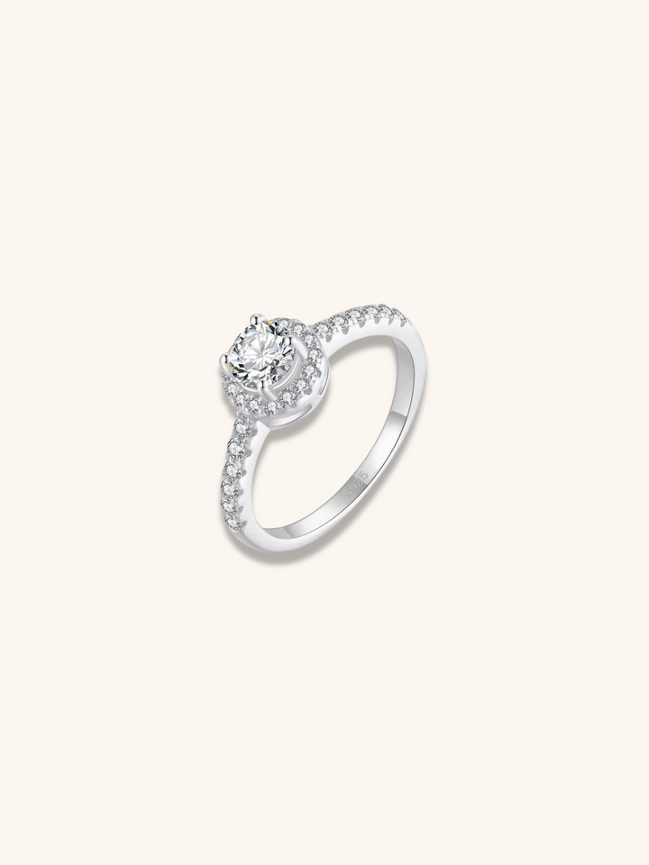 NOELLE Solitaire Diamond Sterling Silver Ring