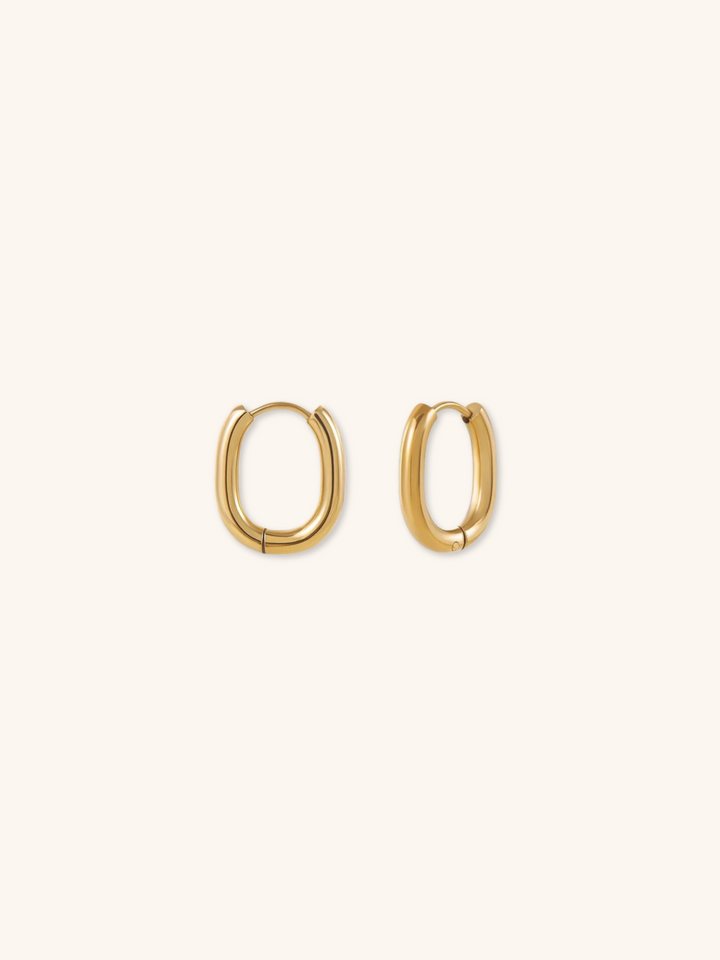 Classic Oval Stainless Steel Ear Hoops