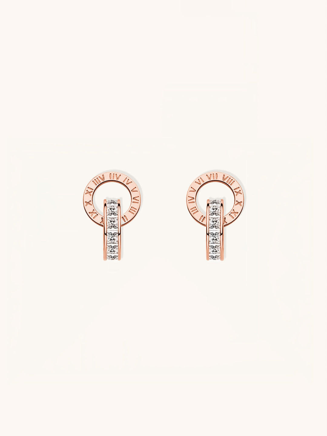 Roman Numerals Stud Earrings