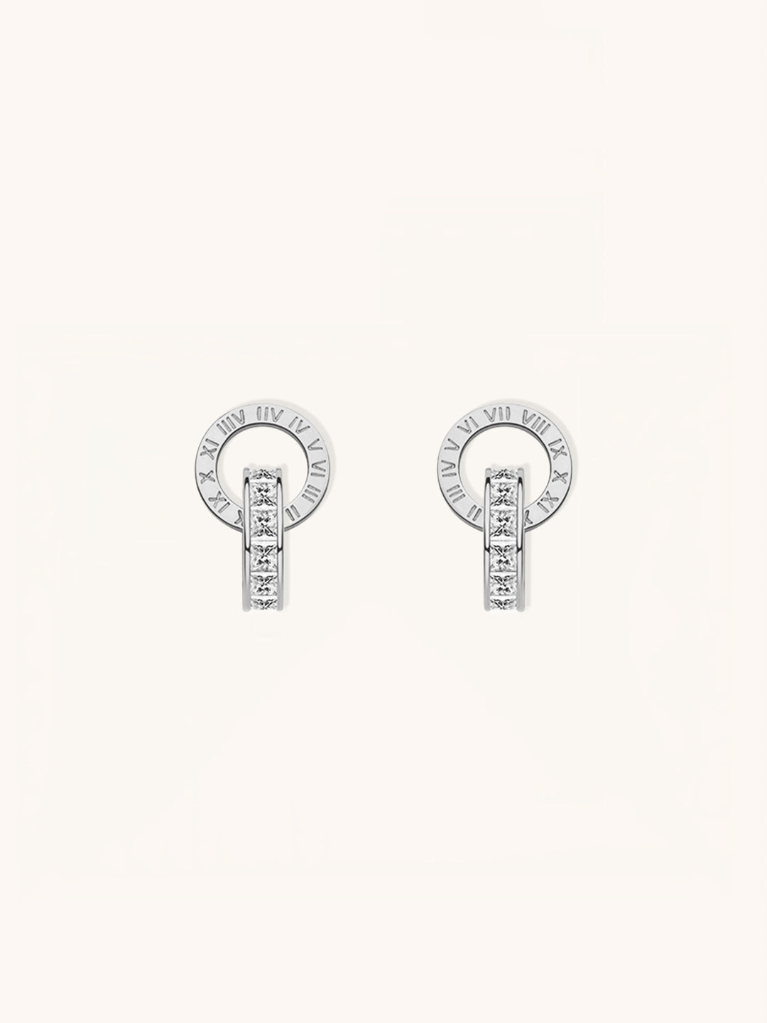 Roman Numerals Stud Earrings