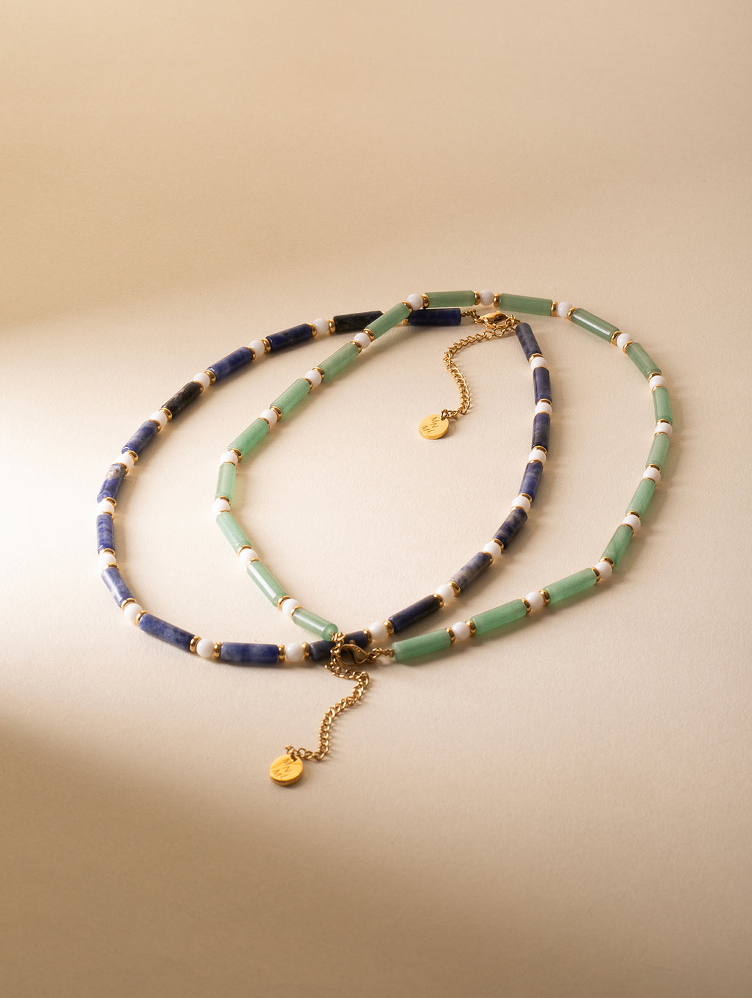 Serenity Beaded Necklace (Green) - Minimalist Lab