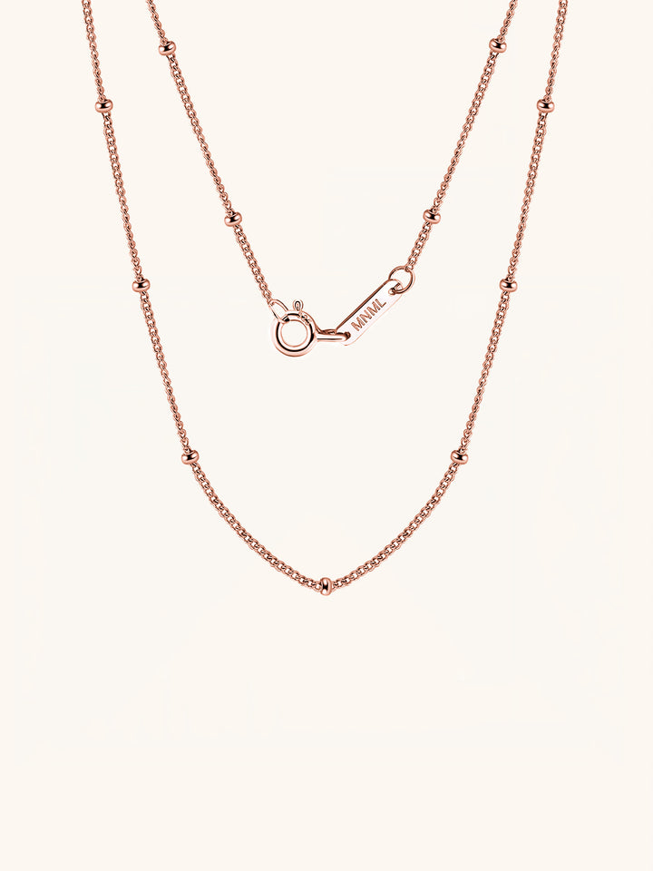 SATELLITE Sterling Silver Beaded Chain - Minimalist Lab