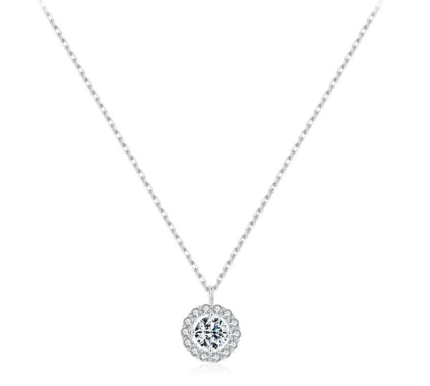 AUDREY Diamond Radiance Sterling Silver Necklace