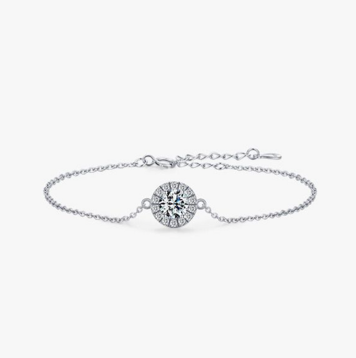 VIVIENNE Solitaire Diamond Sterling Silver Bracelet