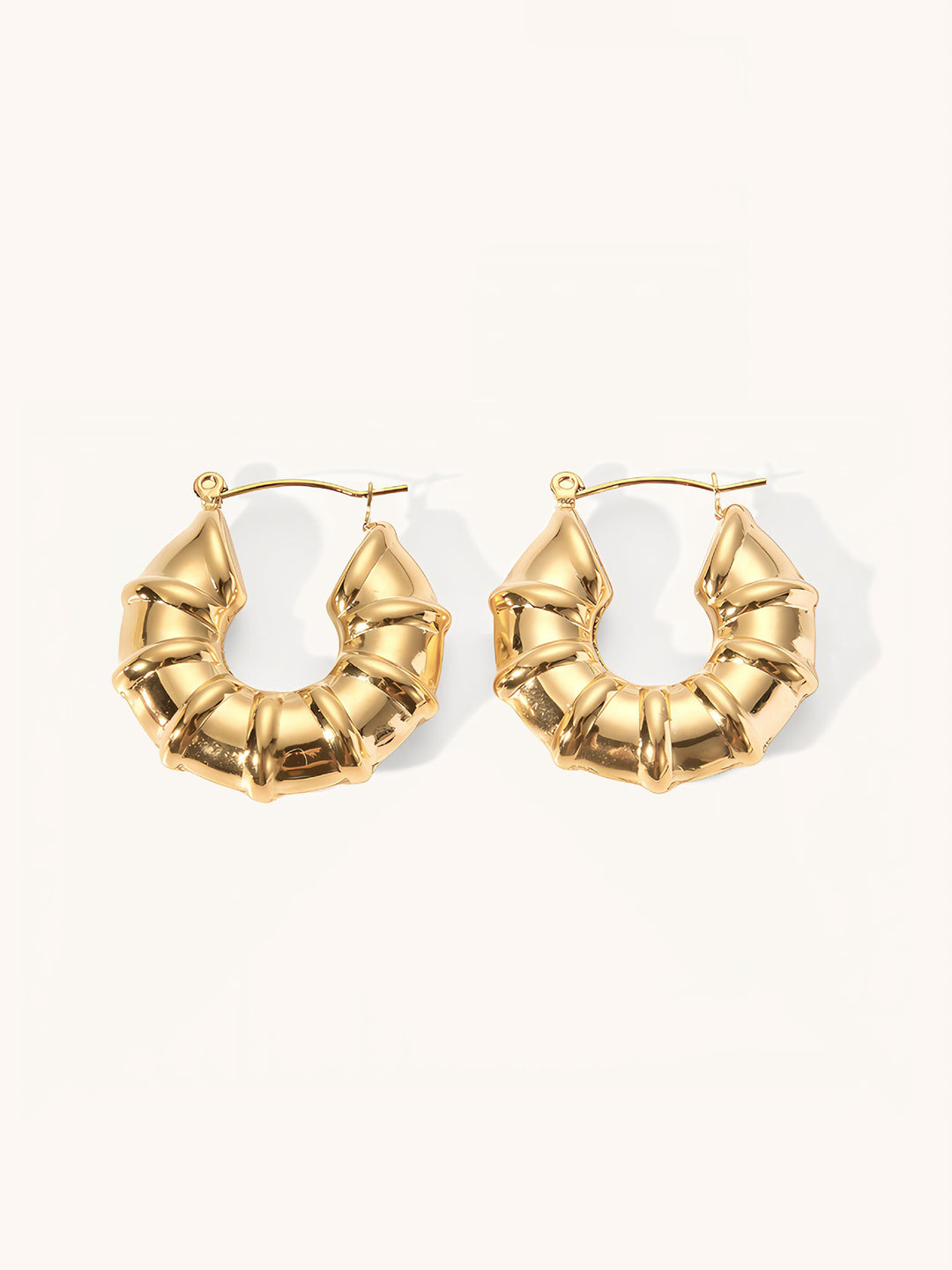 Sculpted Tube Hoop Earrings - Minimalist Lab