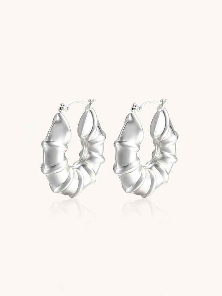 Sculpted Tube Hoop Earrings