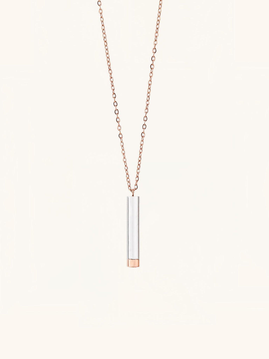 Round Cylinder Bar Engravable Necklace