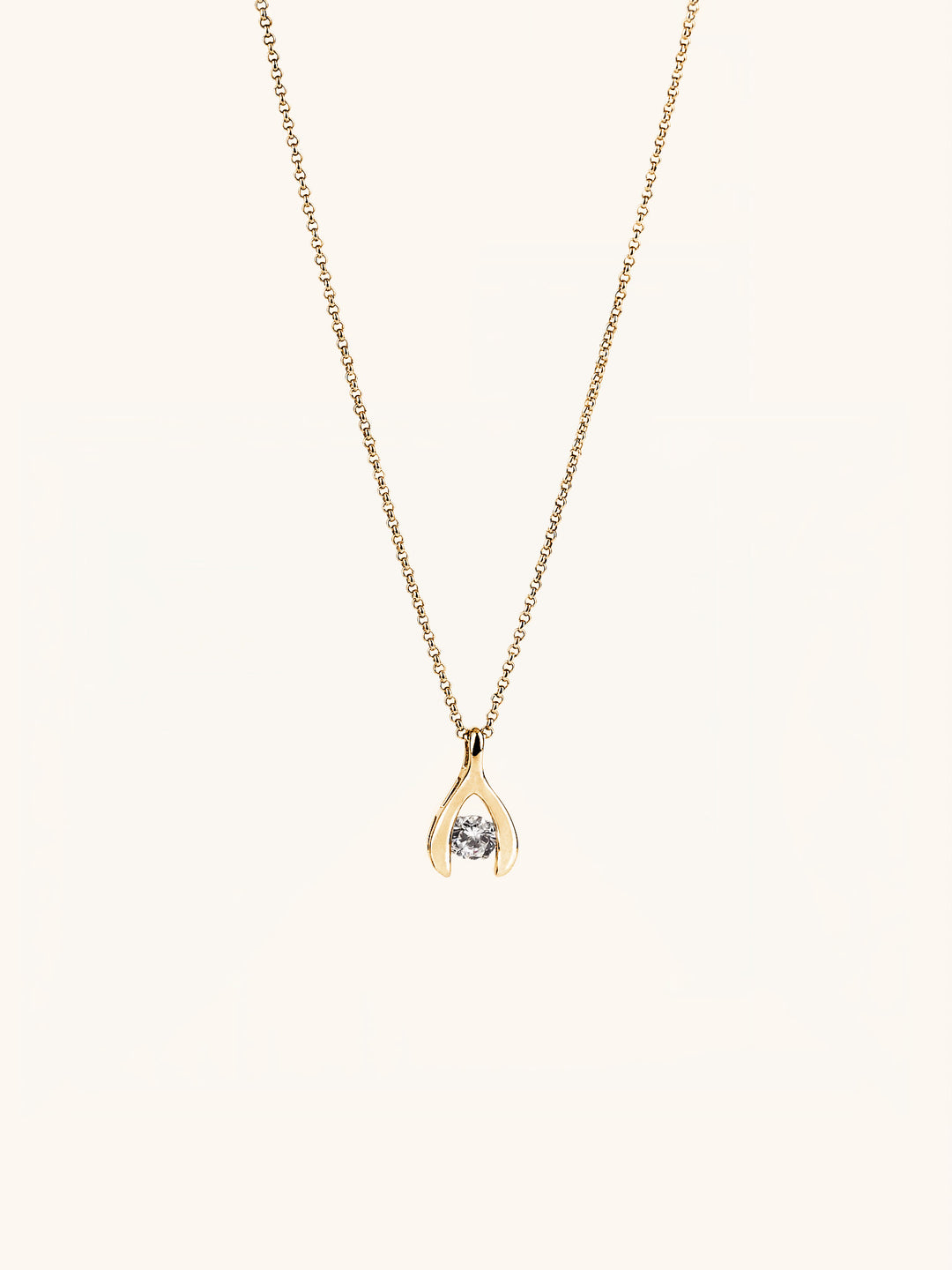 DAKOTA Dancing Diamond Wishbone Necklace