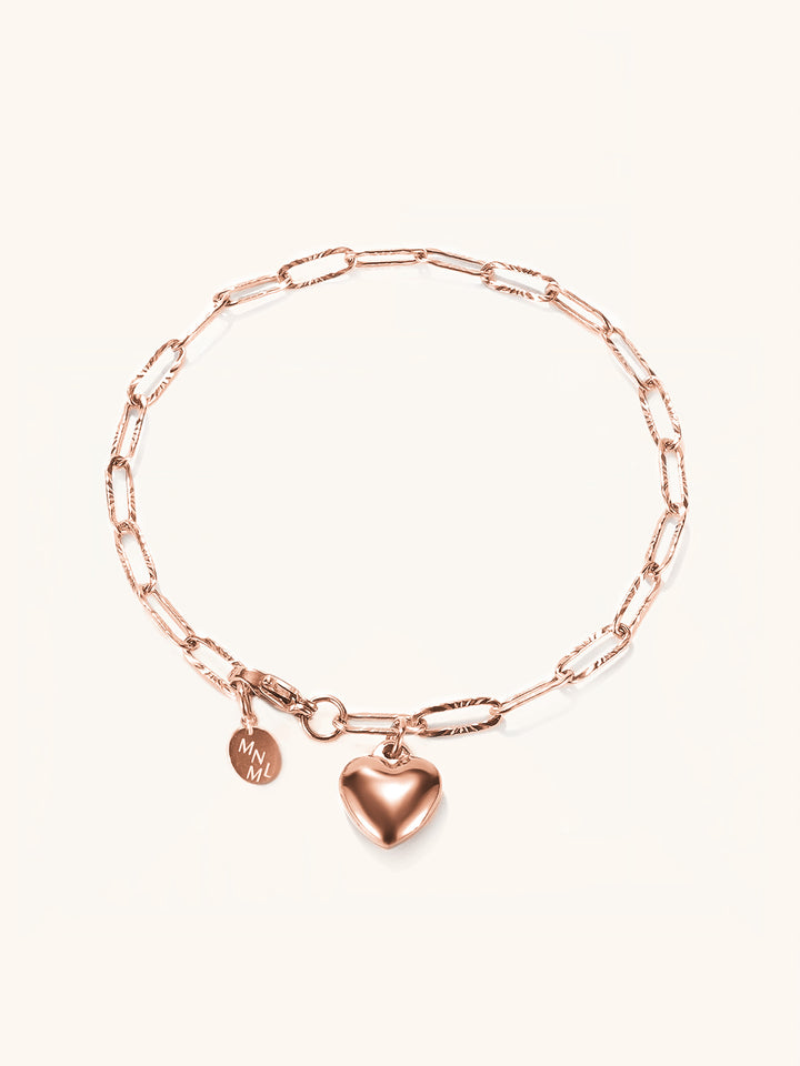 Heart Chain Engravable Bracelet - Minimalist Lab