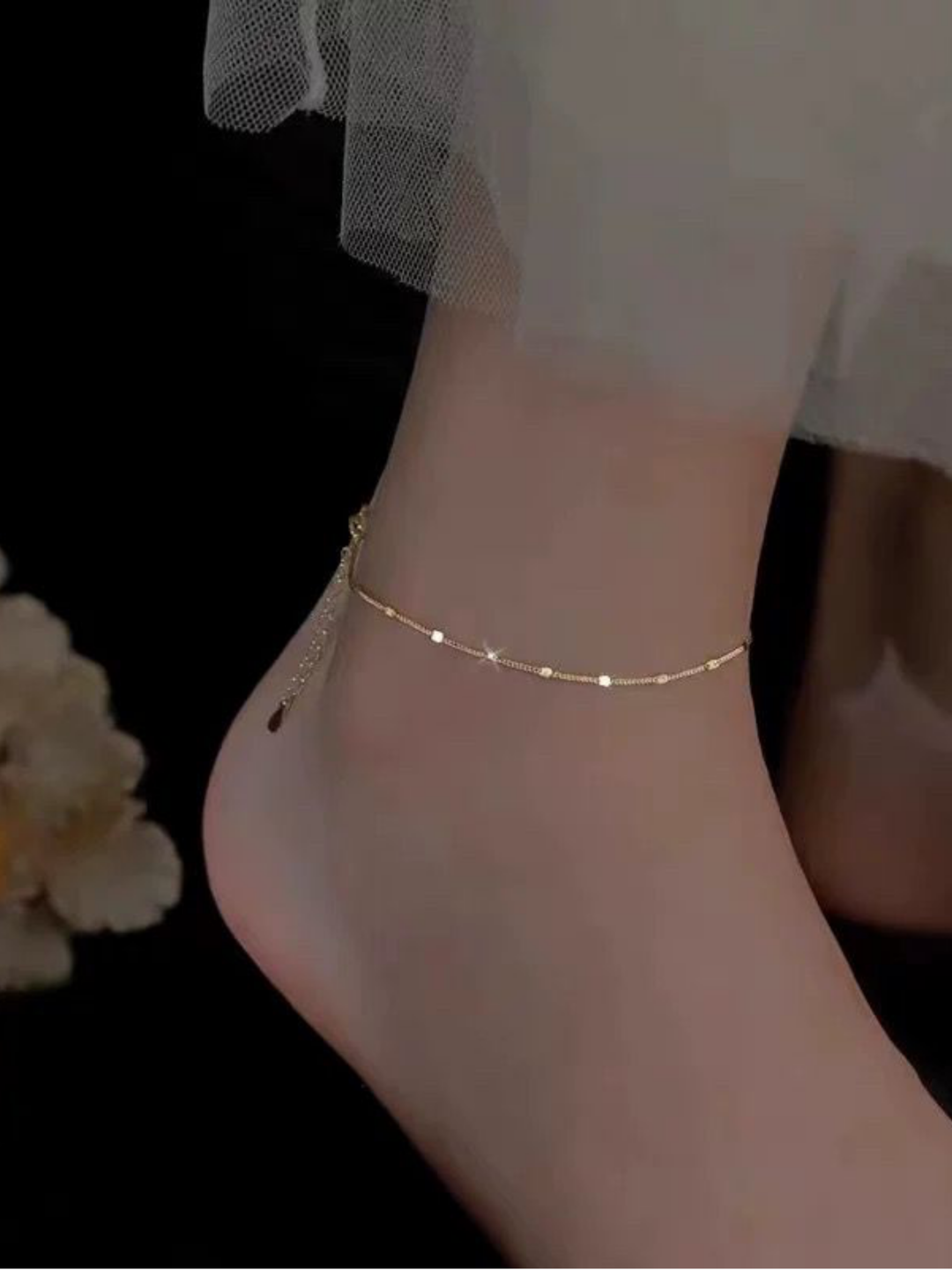 Titanium Fine Chain Anklet - Minimalist Lab