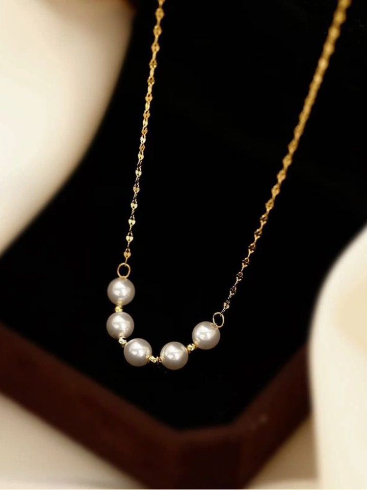 Luminescent Pearls Sparkle Chain Necklace