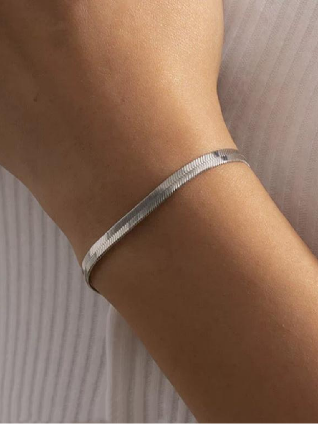 Herringbone Stainless Steel Bracelet