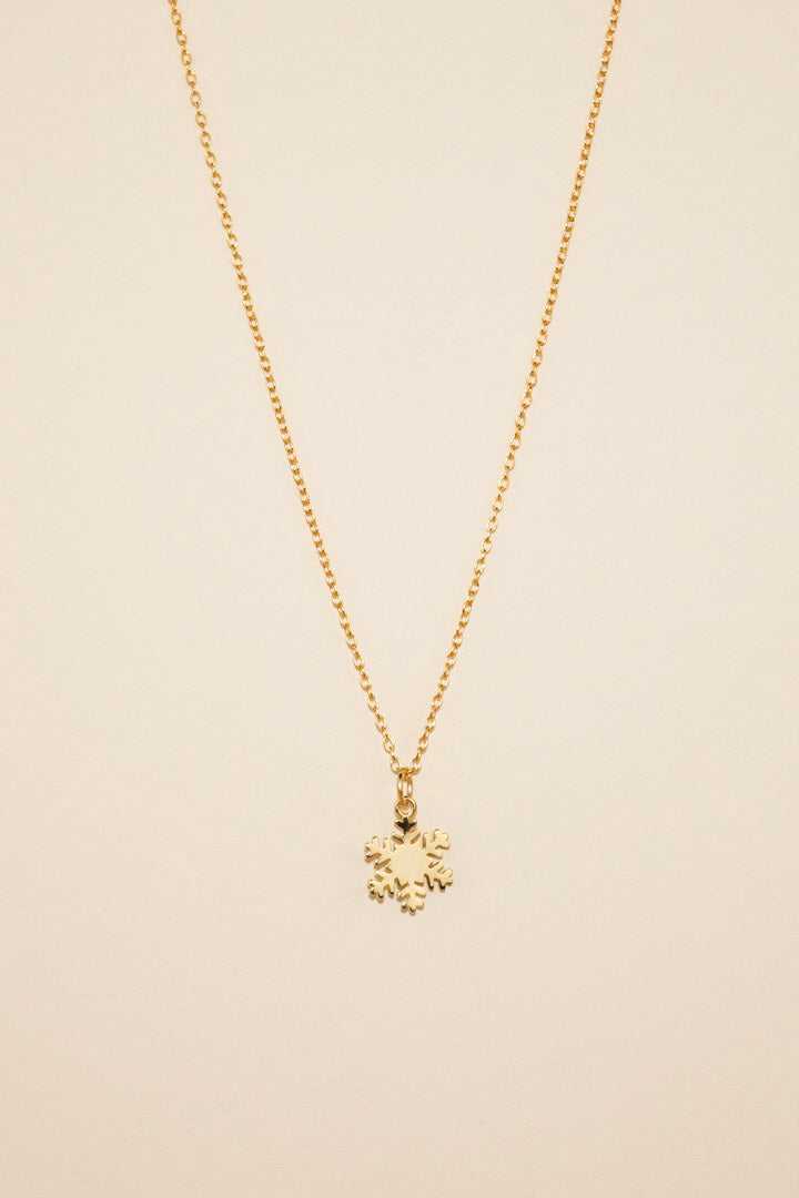 Gold snowflake necklace