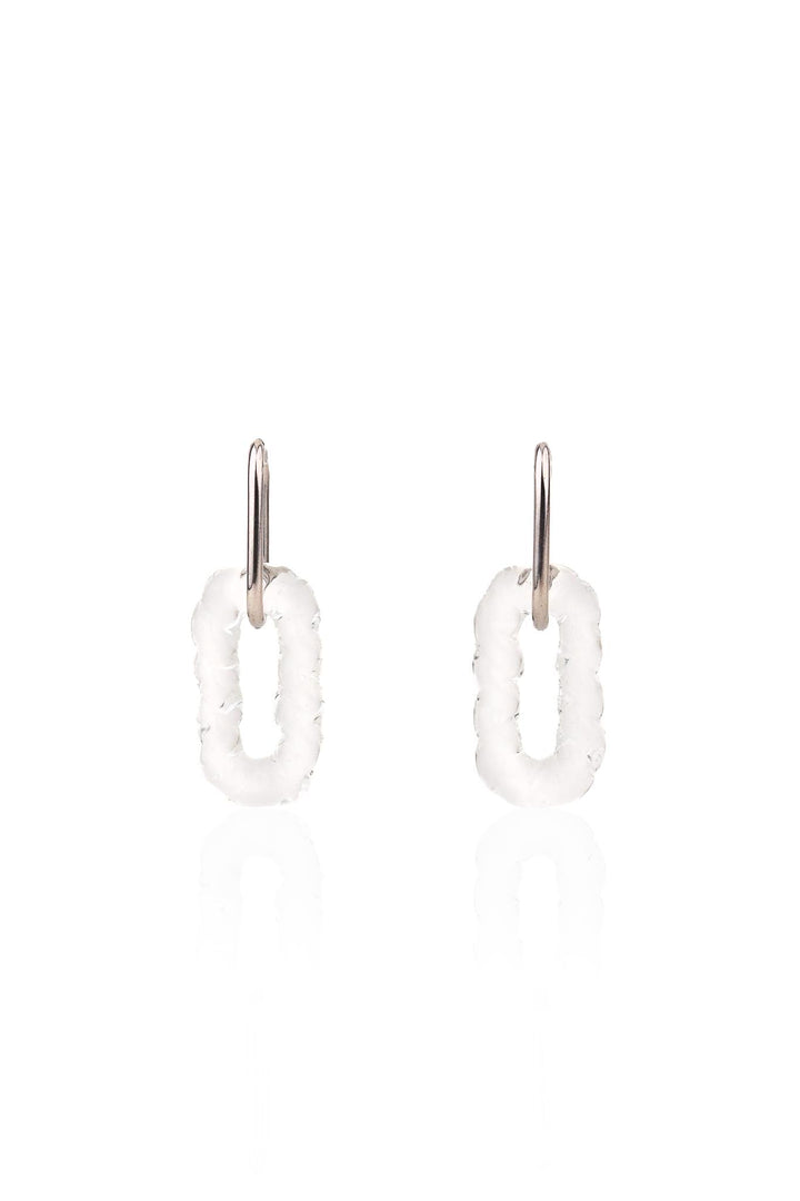 Rope Oval Hoop Earrings - Minimalist Lab