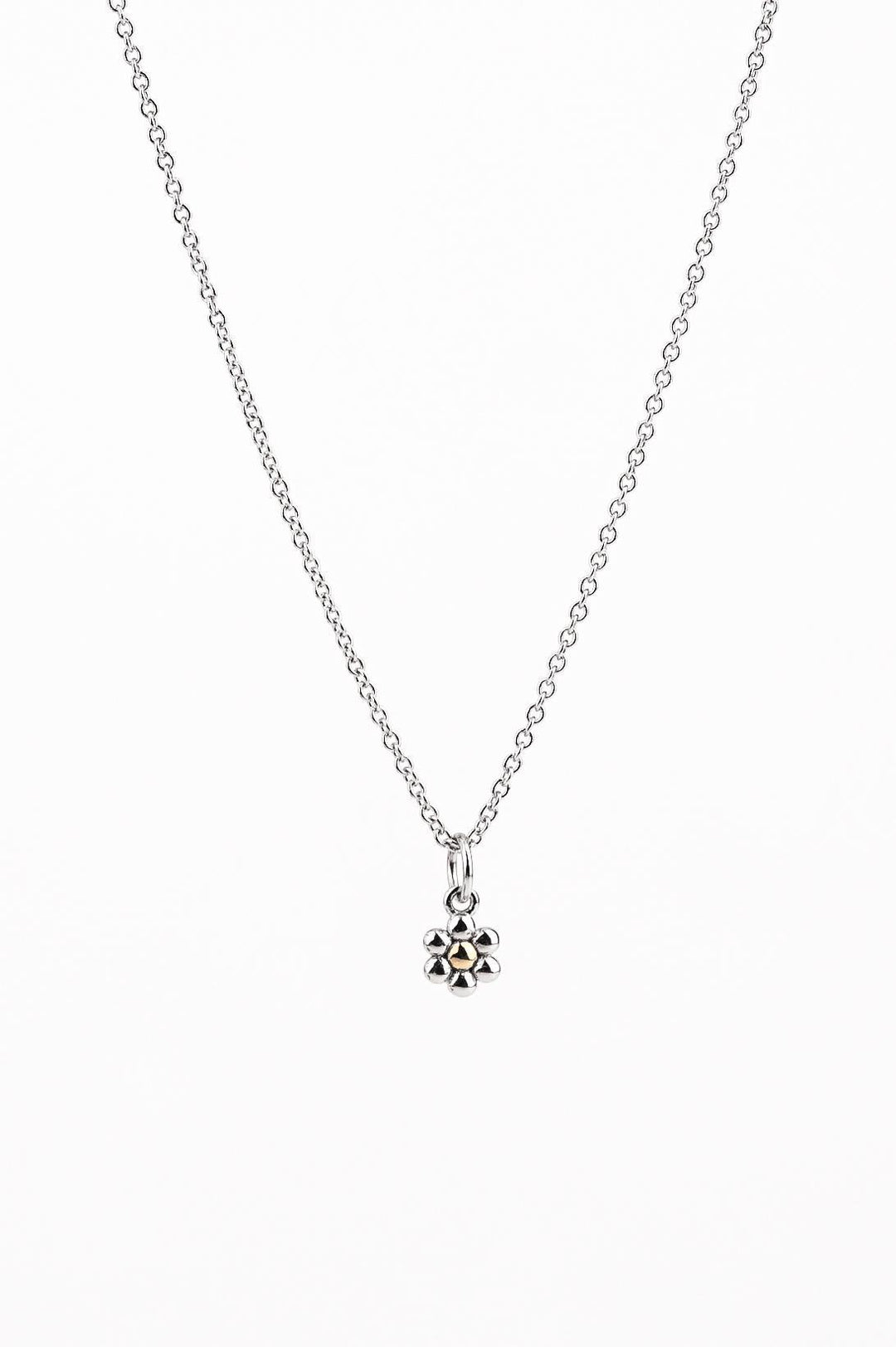 Atom Mini Flower Sterling Silver Necklace