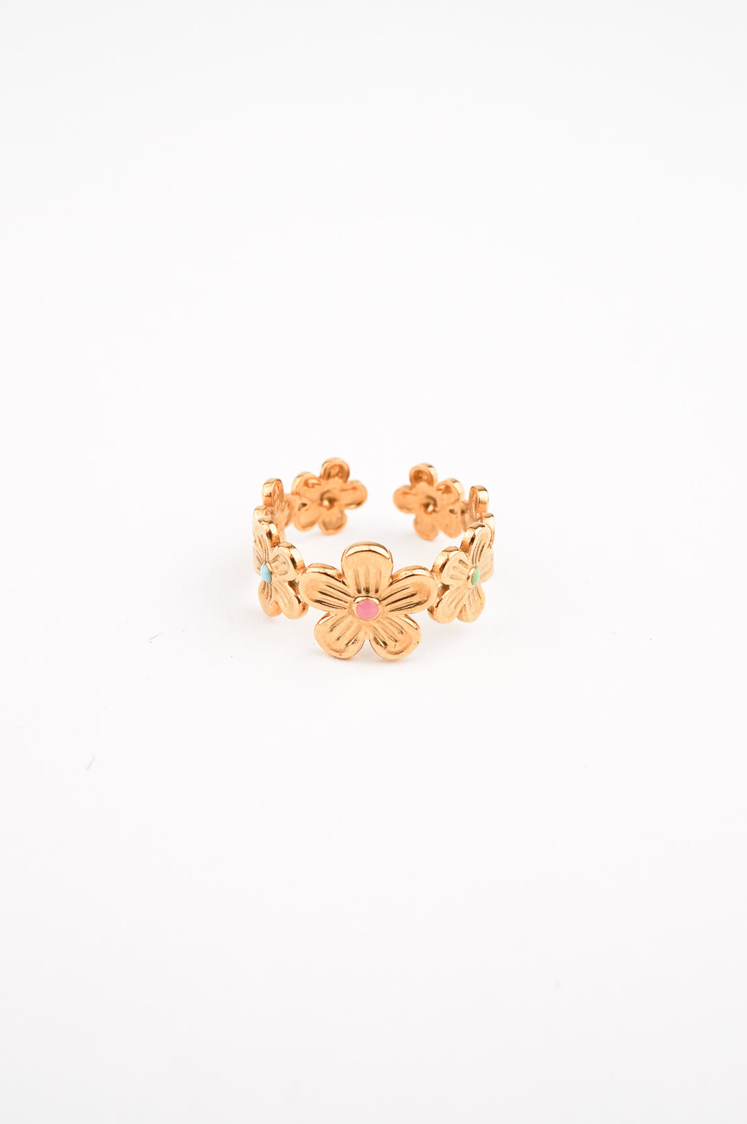 Golden Flowers Wrap Ring