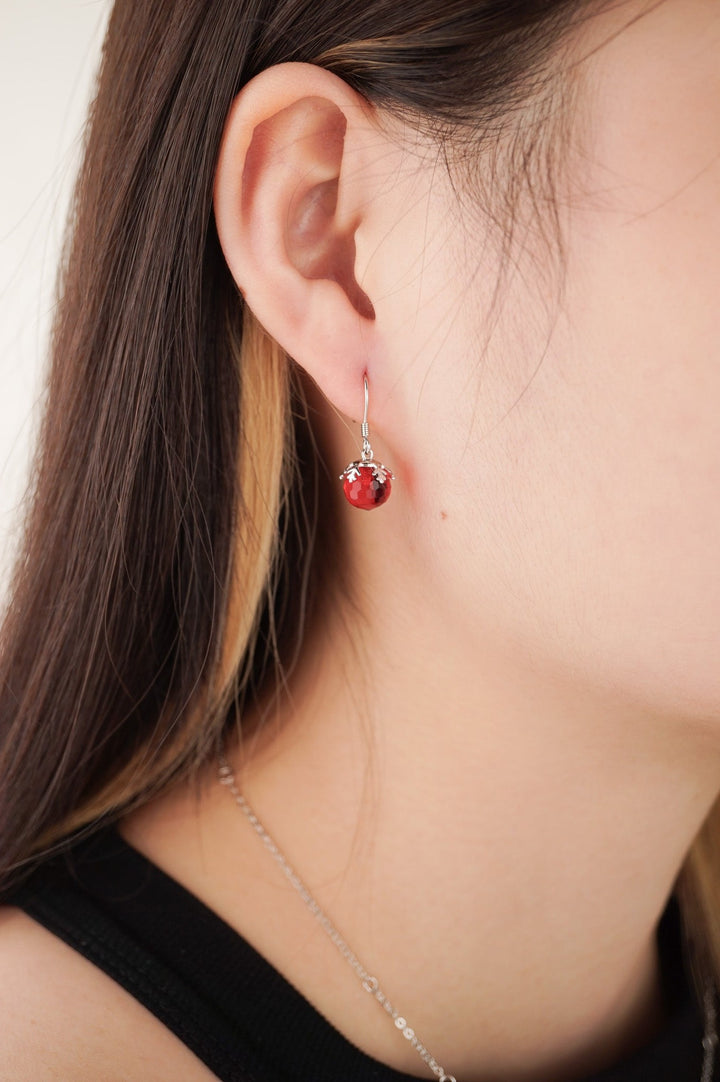 CHERRY Snowflake Sterling Silver Earrings