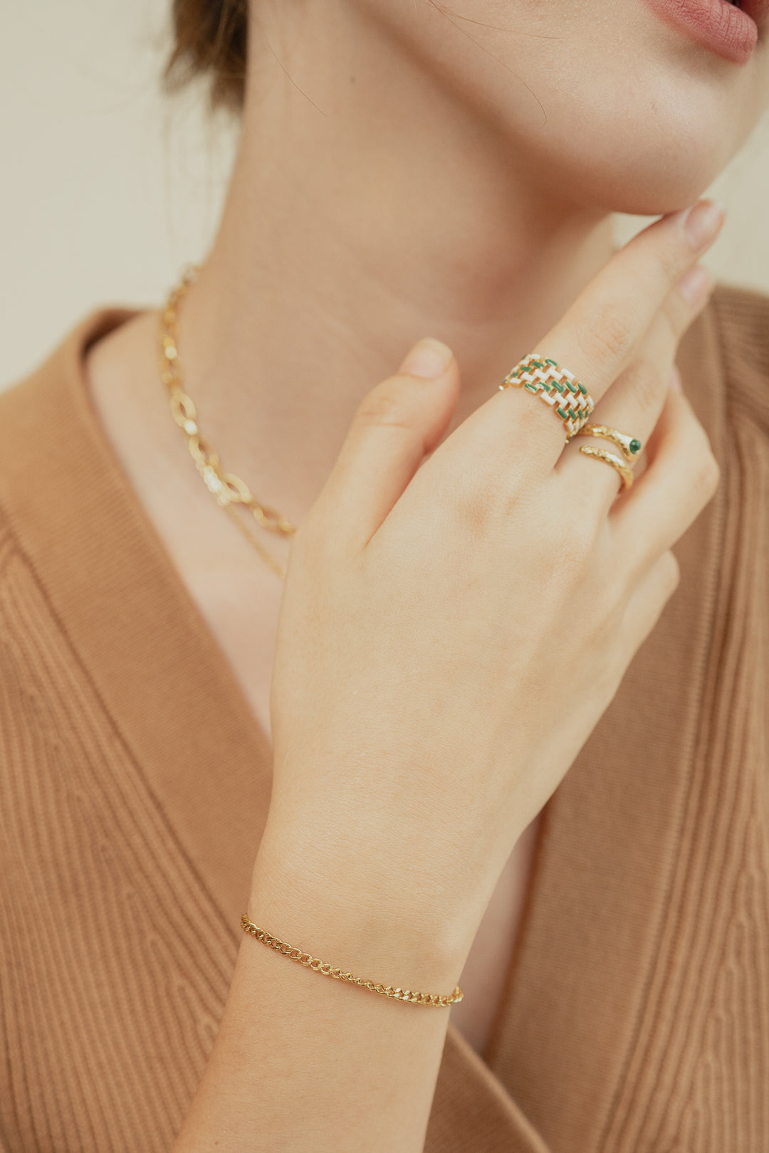 Colourful Braided Wrap Ring