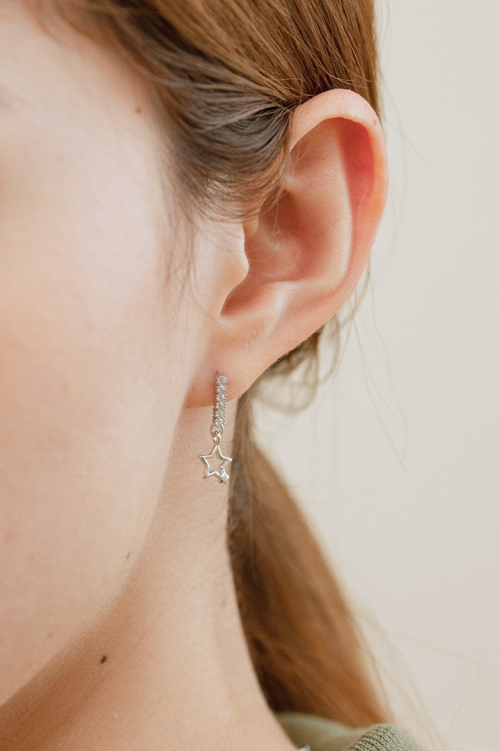 LUNA Star Drop Stud Earrings - Minimalist Lab