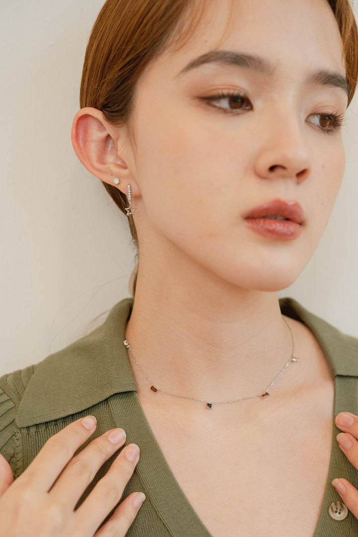 LUNA Star Drop Stud Earrings - Minimalist Lab