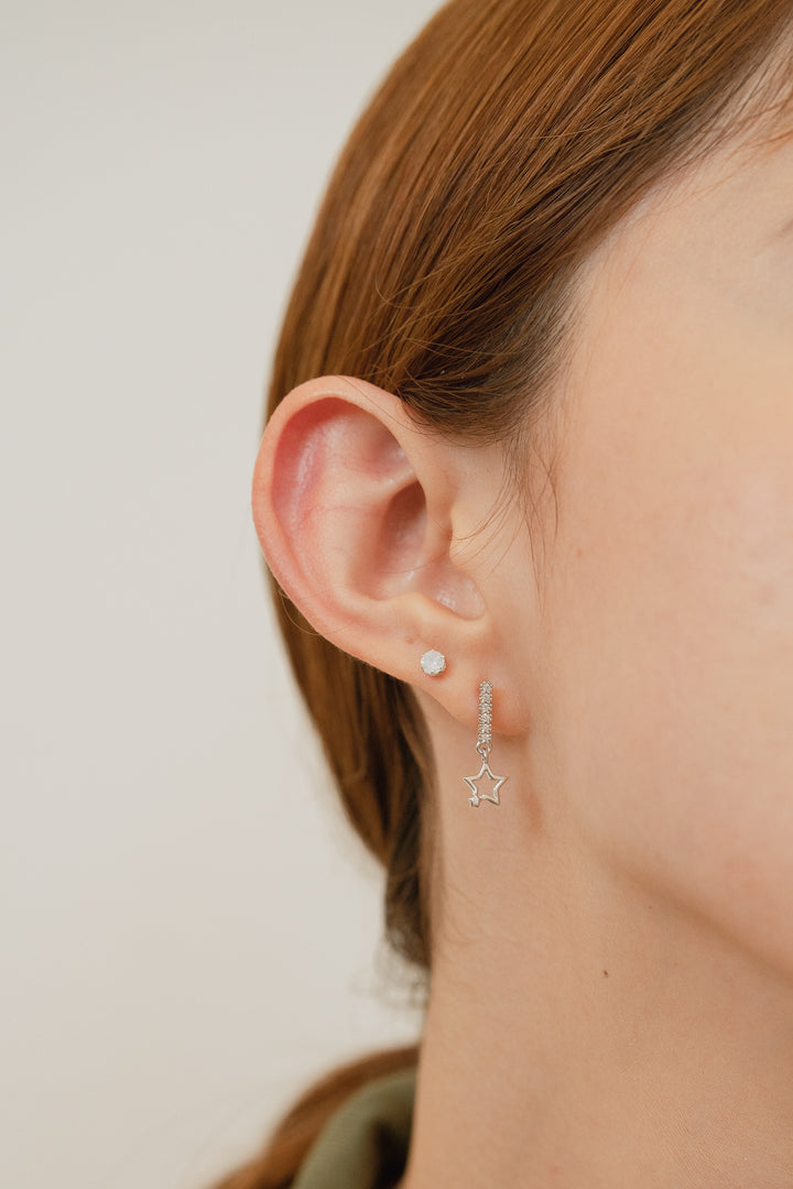 LUNA Star Drop Stud Earrings - Minimalist Lab