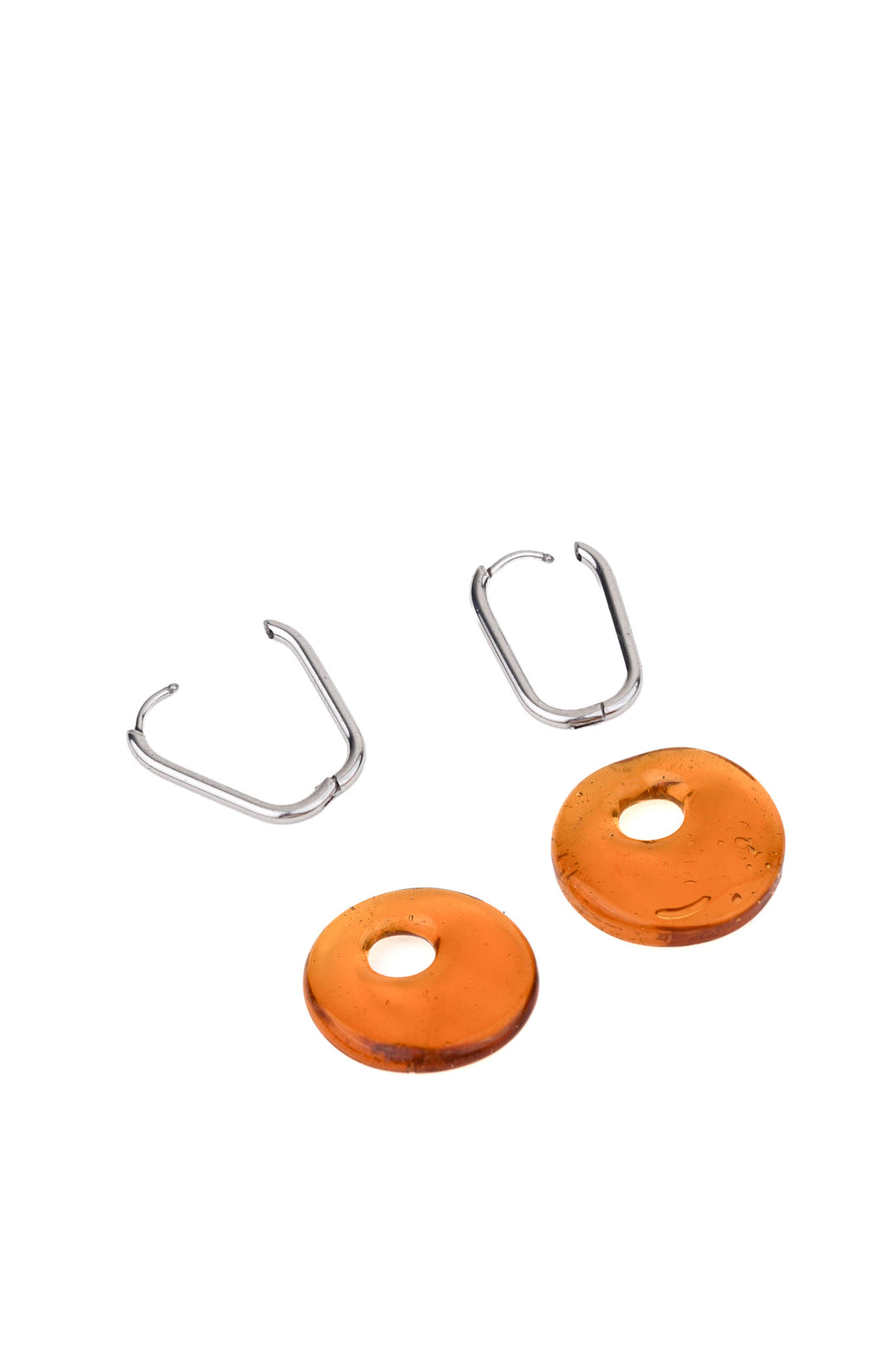 Sphere Oval Hoop Earrings