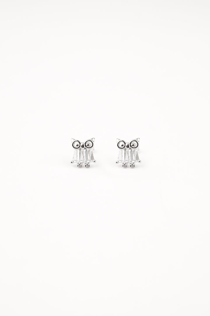 Owl Sterling Silver Ear Studs