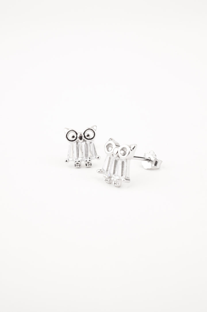 Owl Sterling Silver Ear Studs