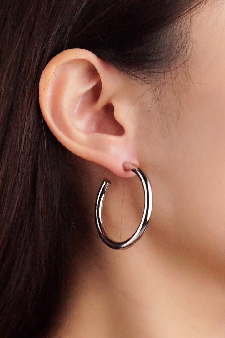 Round Tubular Hoop Earrings