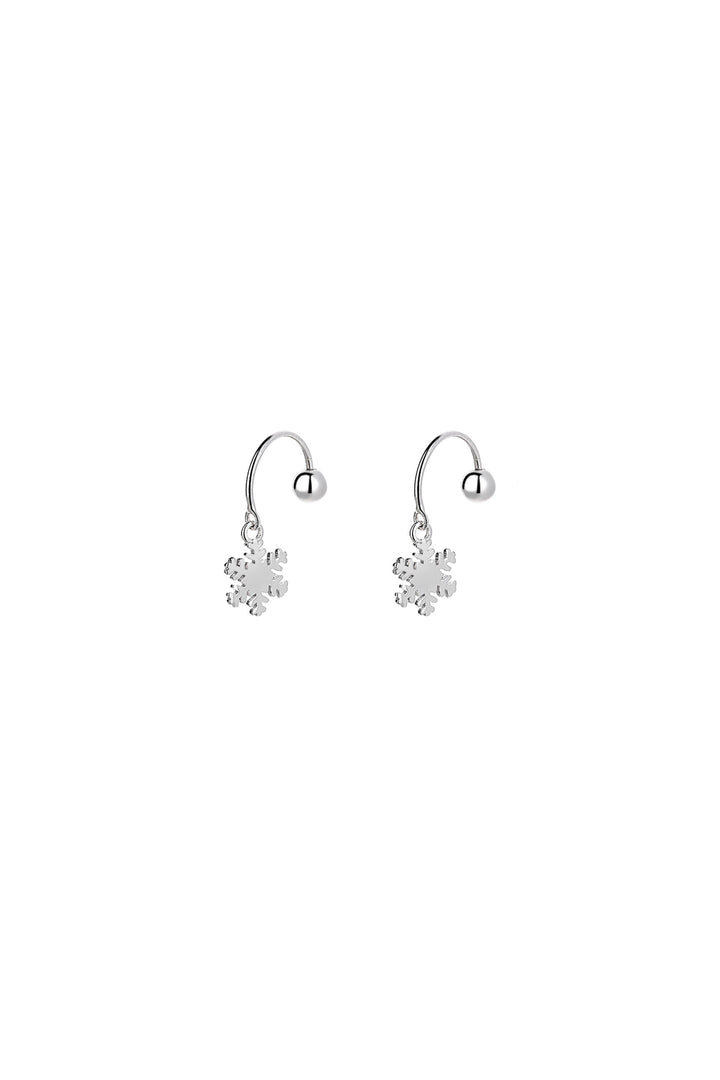 ESTELLE Snowflake Screwback Sterling Silver Earrings - Minimalist Lab