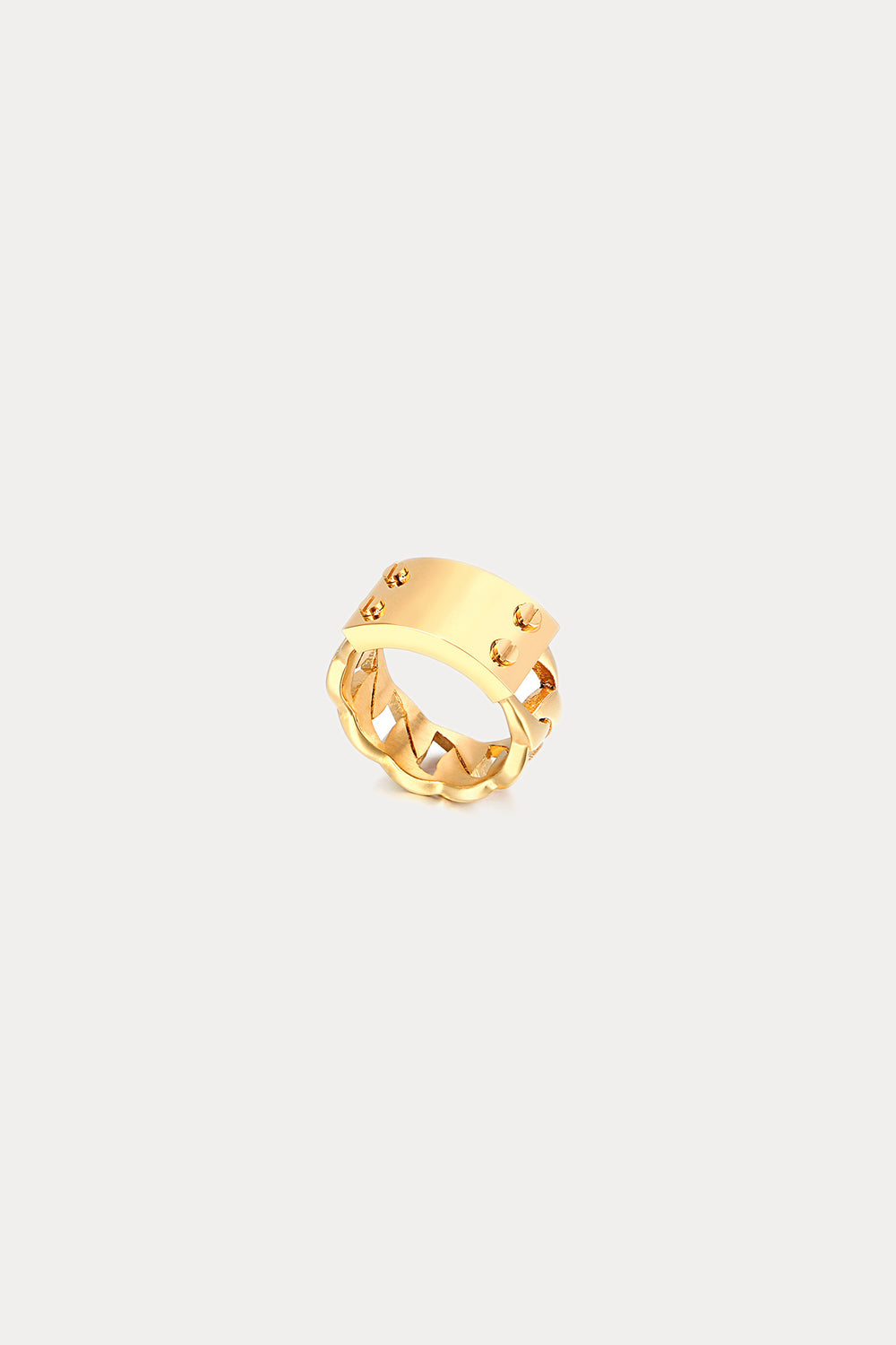 Modern Braided Statement Ring - Minimalist Lab