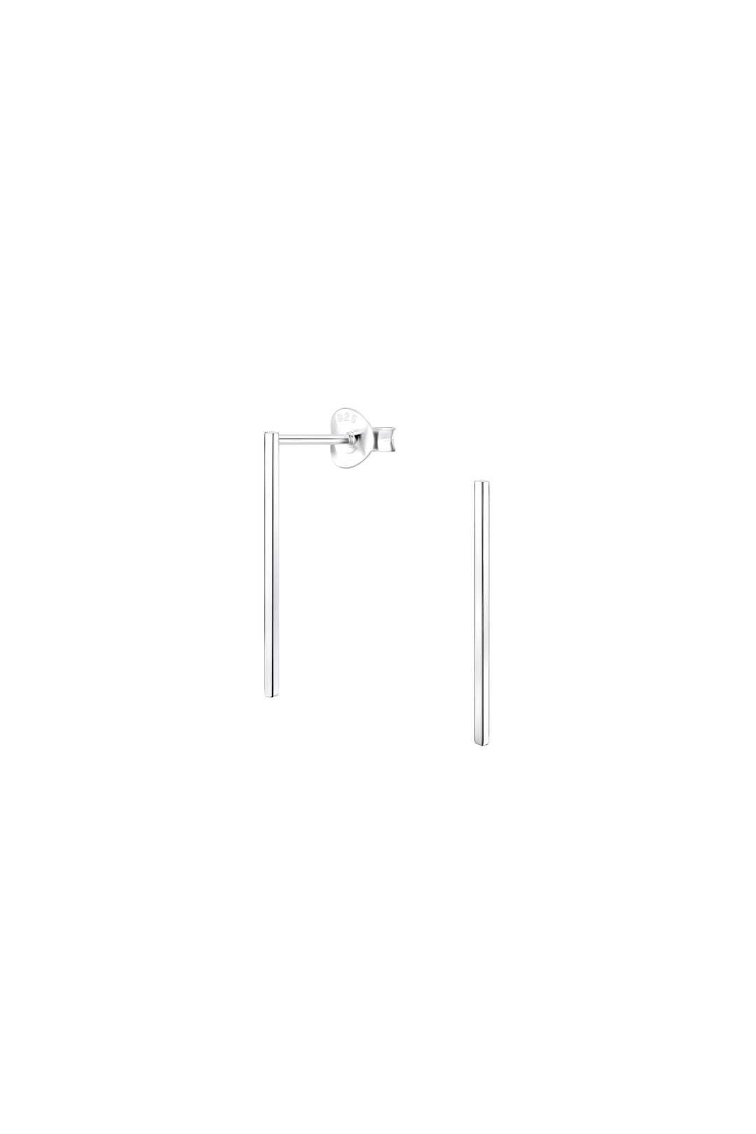 NESSA Slim Bar Sterling Silver Stud Earrings