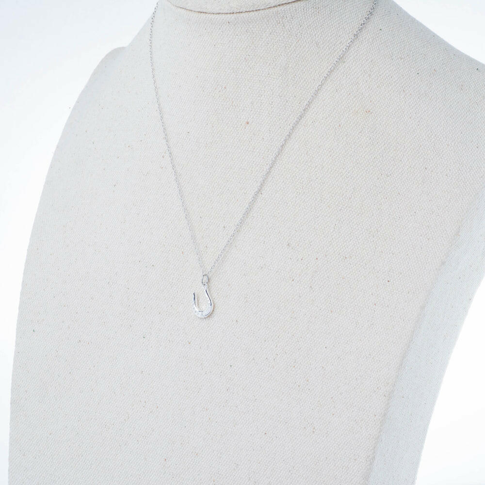 KINLEY Horseshoe with Cubic Zirconia Sterling Silver Necklace & Bracelet - Minimalist Lab