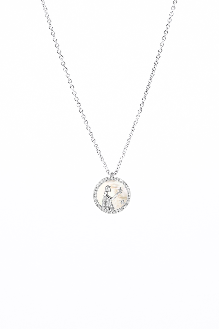 VIRGO Mother of Pearl Sterling Silver Necklace