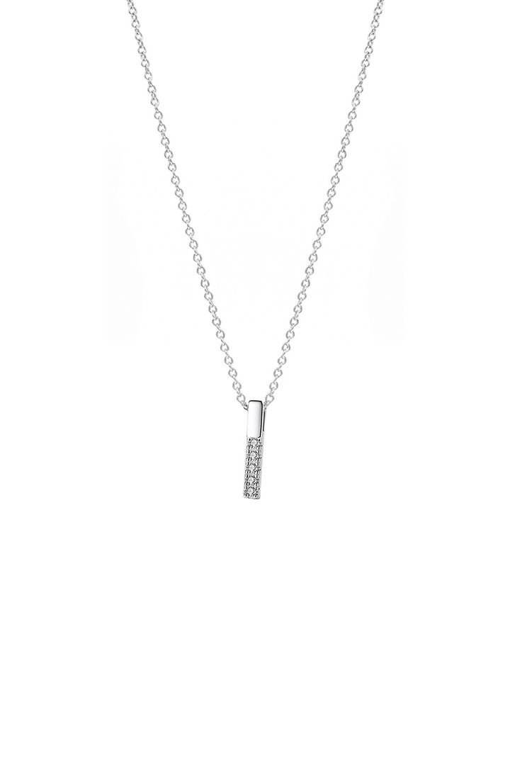 ARDEN Shiny Bar Sterling Silver Necklace - Minimalist Lab