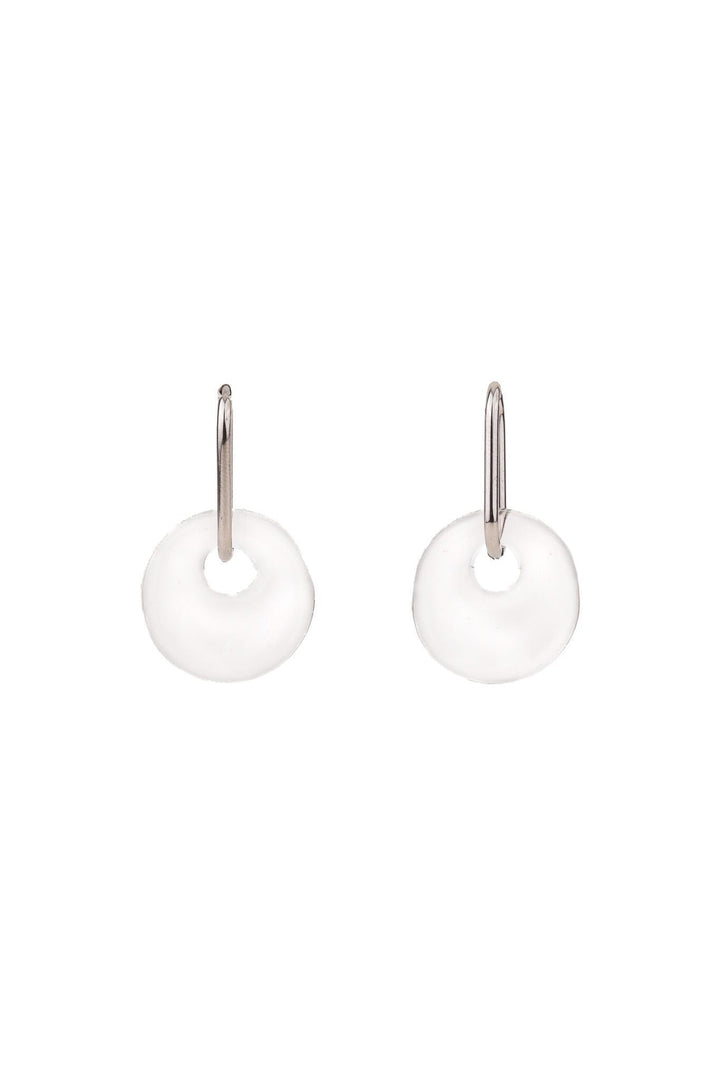 Sphere Oval Hoop Earrings