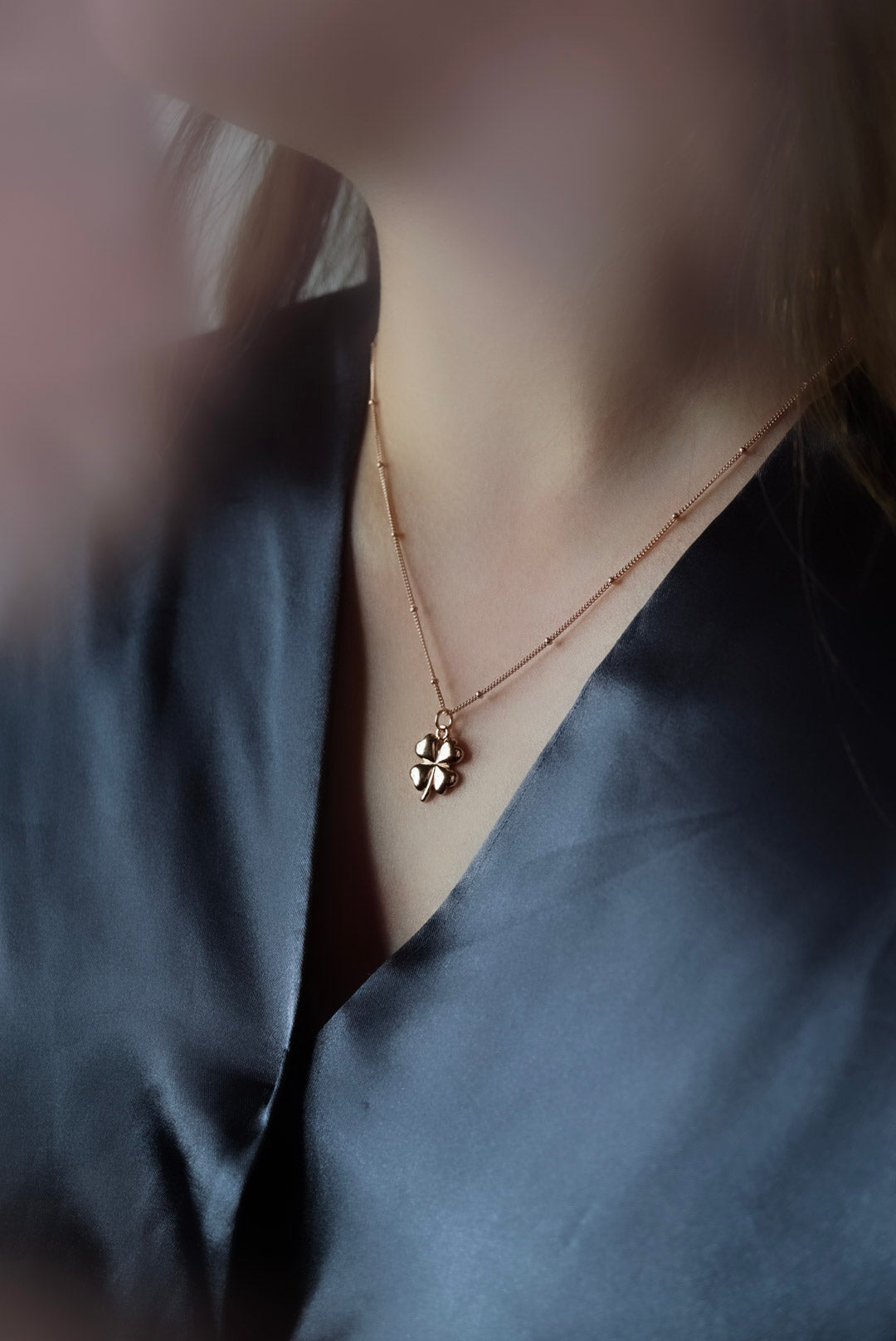 CHLOE Clover Sterling Silver Necklace - Minimalist Lab